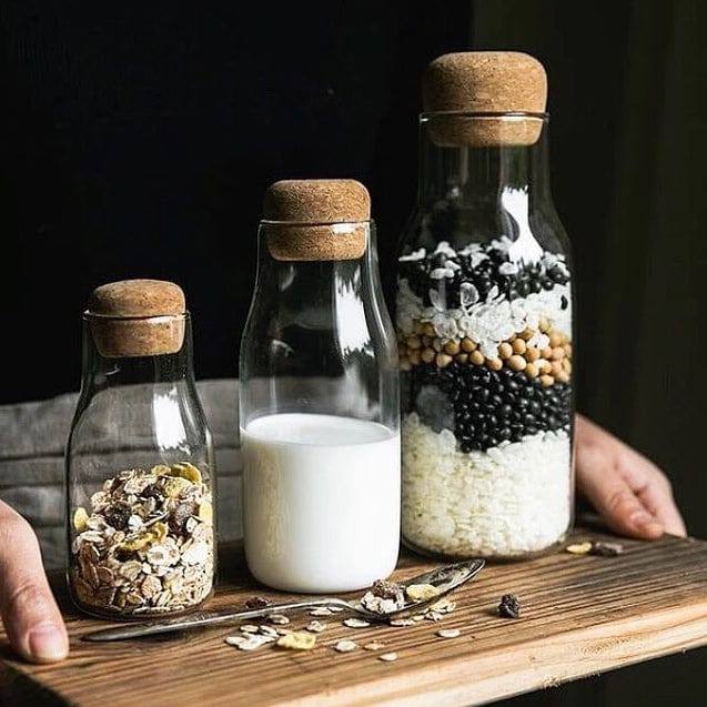 Borosilicate Glass Bottle With Cork Lid - Mini - Image 5