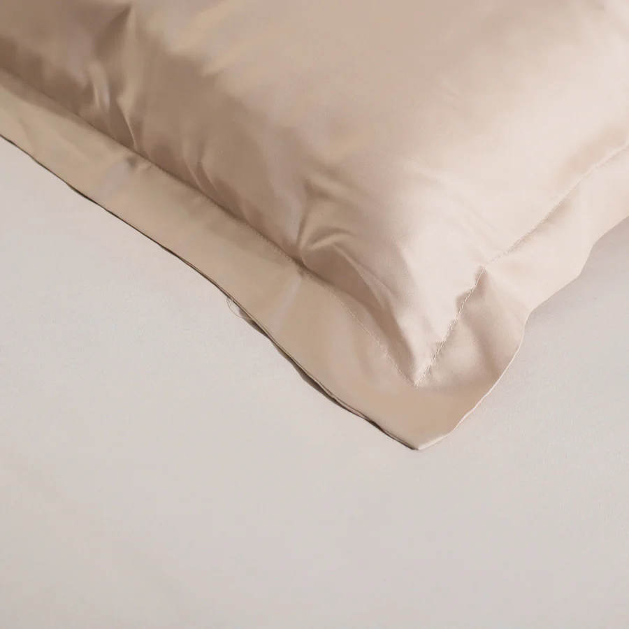 Bottega Bamboo Cotton King Size Bedsheet Set - Beige - Image 4
