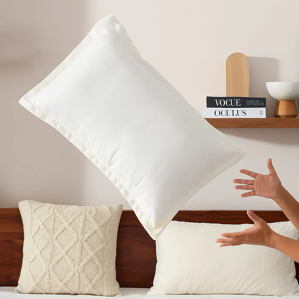 Bottega Bamboo Cotton King Size Bedsheet Set - Ivory - Image 2