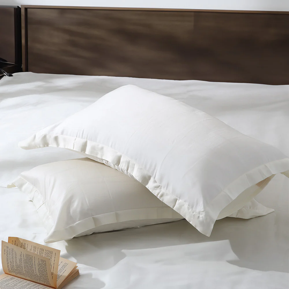 Bottega Bamboo Cotton King Size Bedsheet Set - Ivory - Image 5