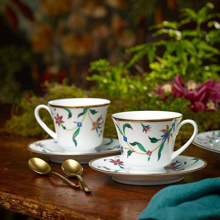 Bountiful Garden 12-piece Porcelain Tea Set - Image 2