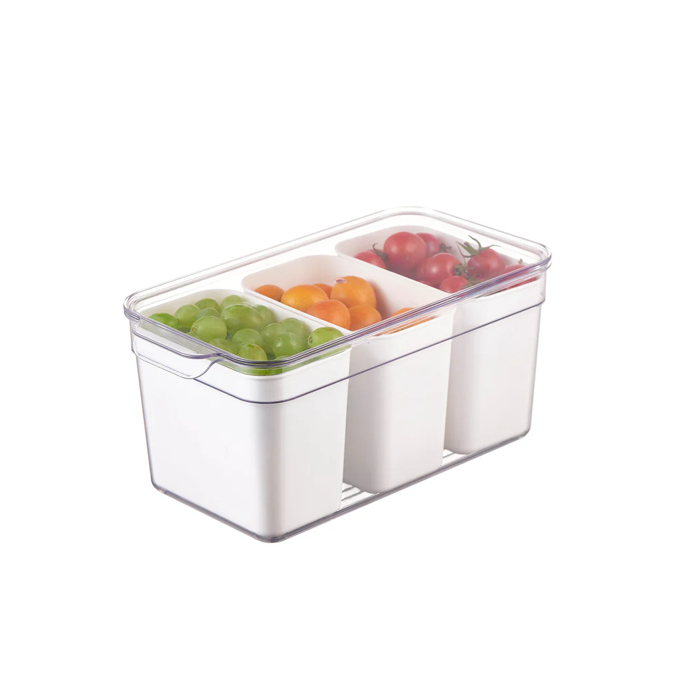 Brisk Multi-Purpose Fridge Organizers, Set of 4 - Clear - Image 11