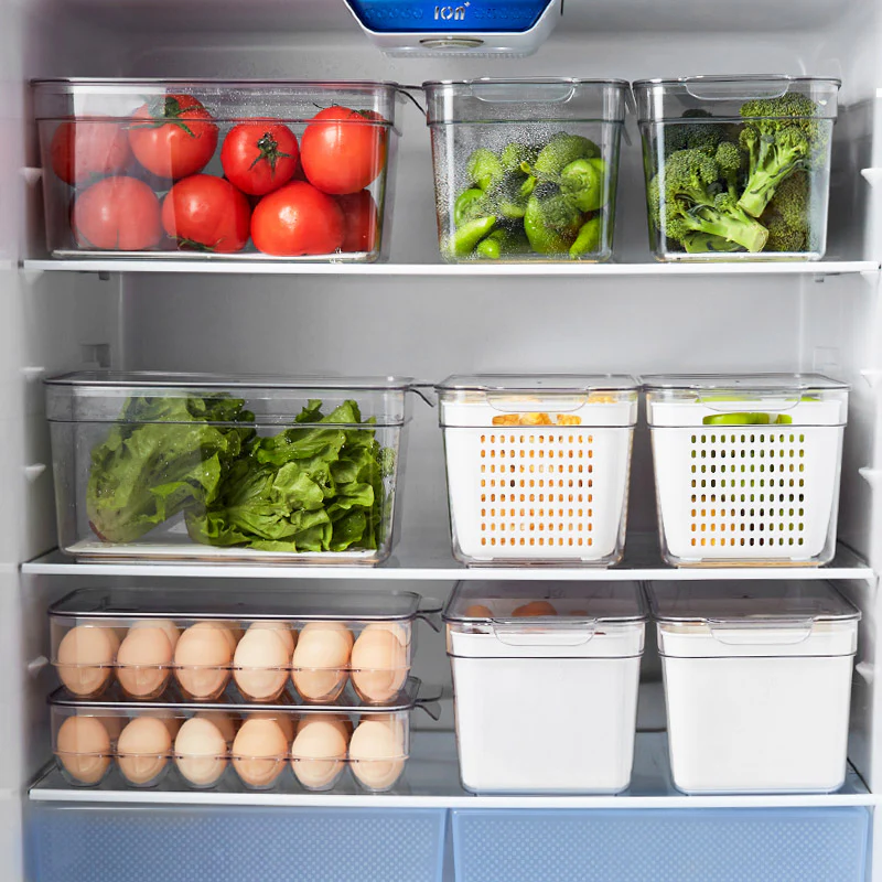 Brisk Multi-Purpose Fridge Organizers, Set of 4 - Clear - Image 16