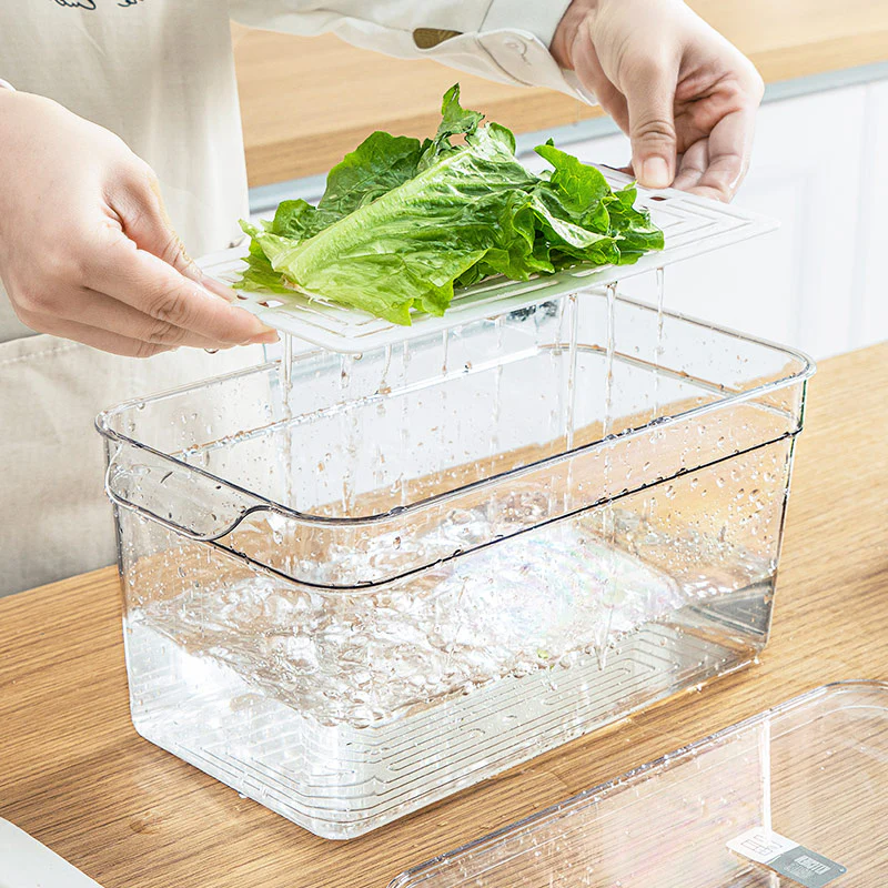 Brisk Multi-Purpose Fridge Organizers, Set of 4 - Clear - Image 4