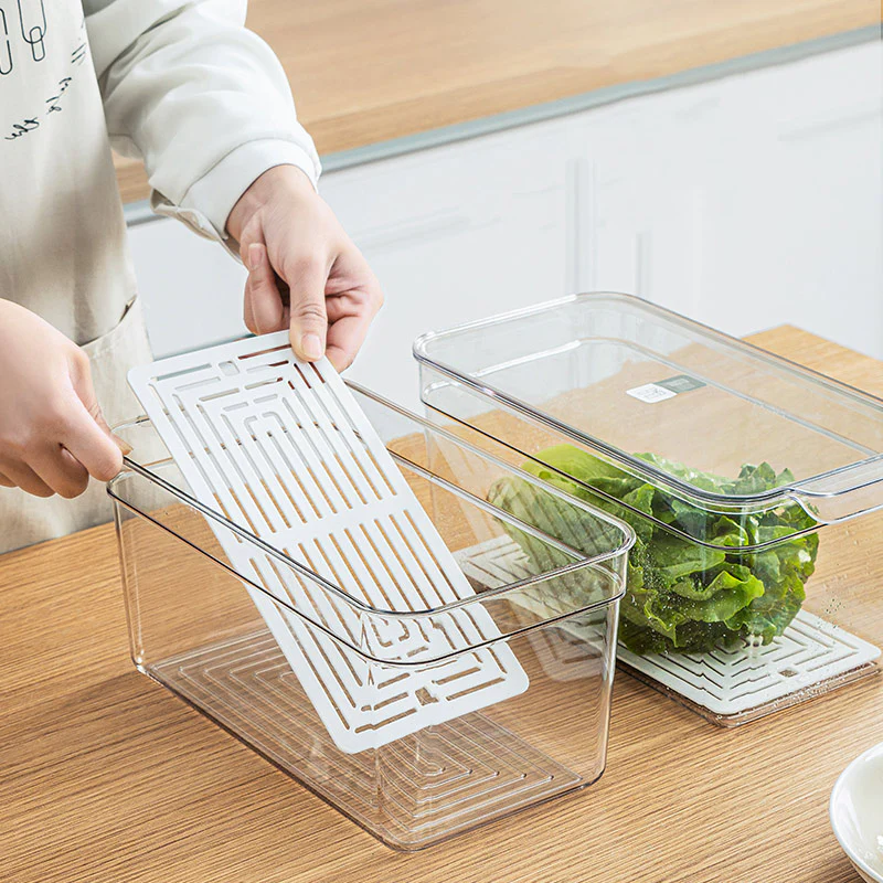 Brisk Multi-Purpose Fridge Organizers, Set of 4 - Clear - Image 7