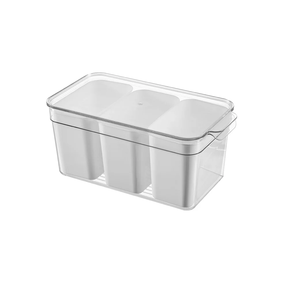 Brisk Multi-Purpose Fridge Organizers, Set of 4 - Clear - Image 9