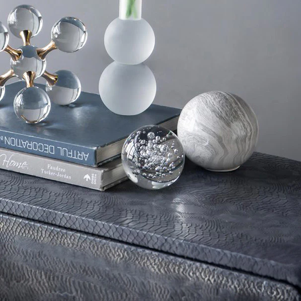 Bubbles Glass Decorative Balls, Set of 3 - Clear - Image 10