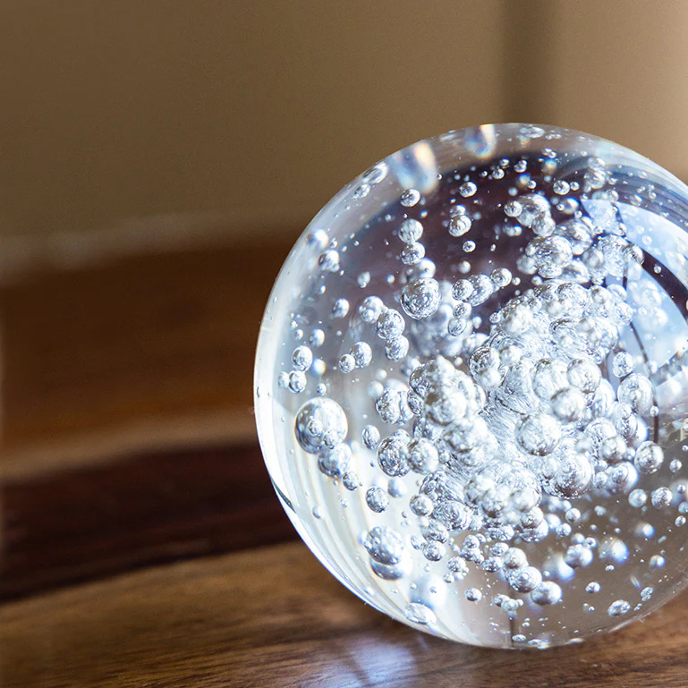 Bubbles Glass Decorative Balls, Set of 3 - Clear - Image 13