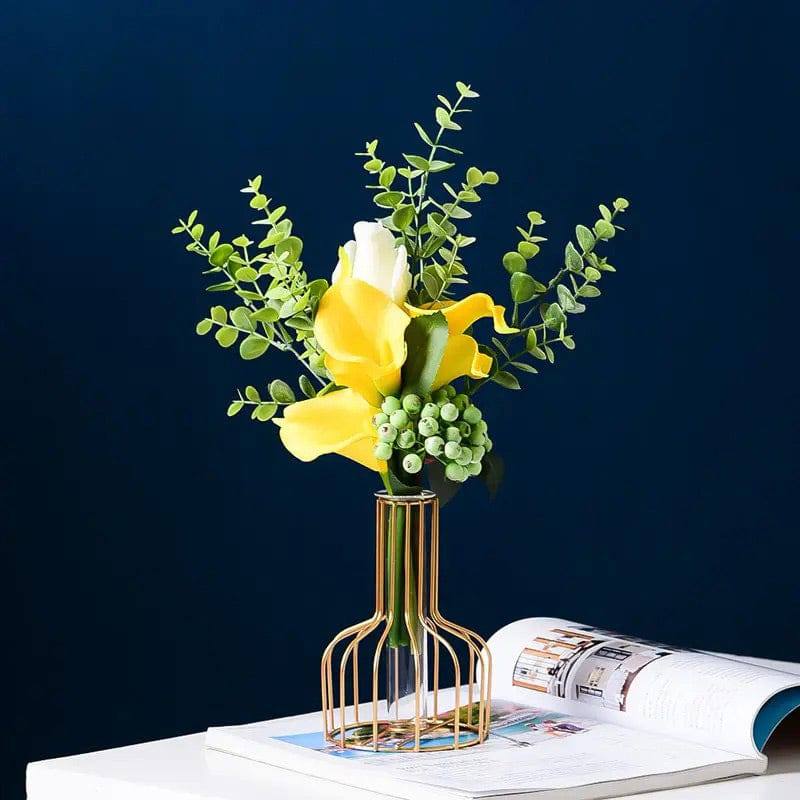 Bud Metal Test Tube Vase Small - Gold - Image 4