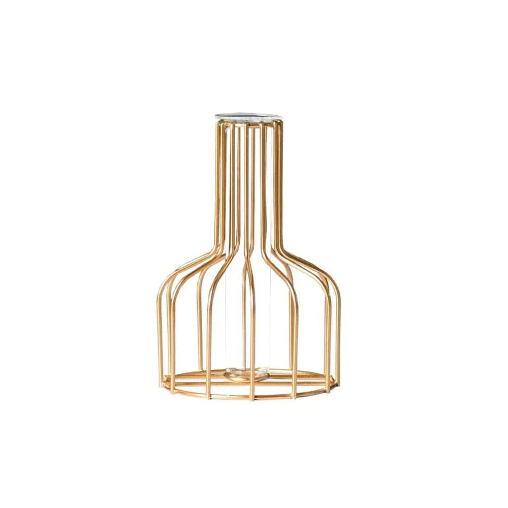 Bud Metal Test Tube Vase Small - Gold - Image 5