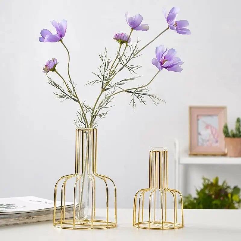 Bud Metal Test Tube Vase Small - Gold - Image 9