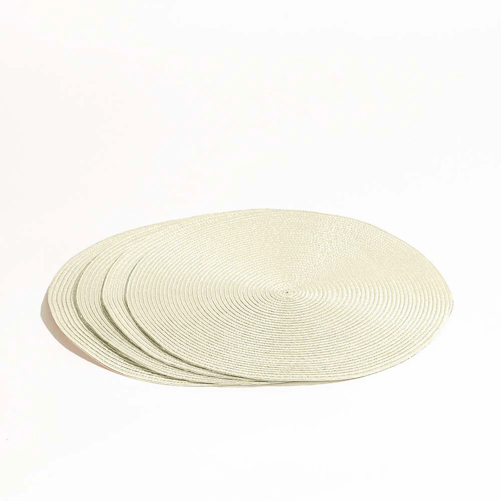 Bueno Round Placemats, Set of 4 - Off White - Image 3