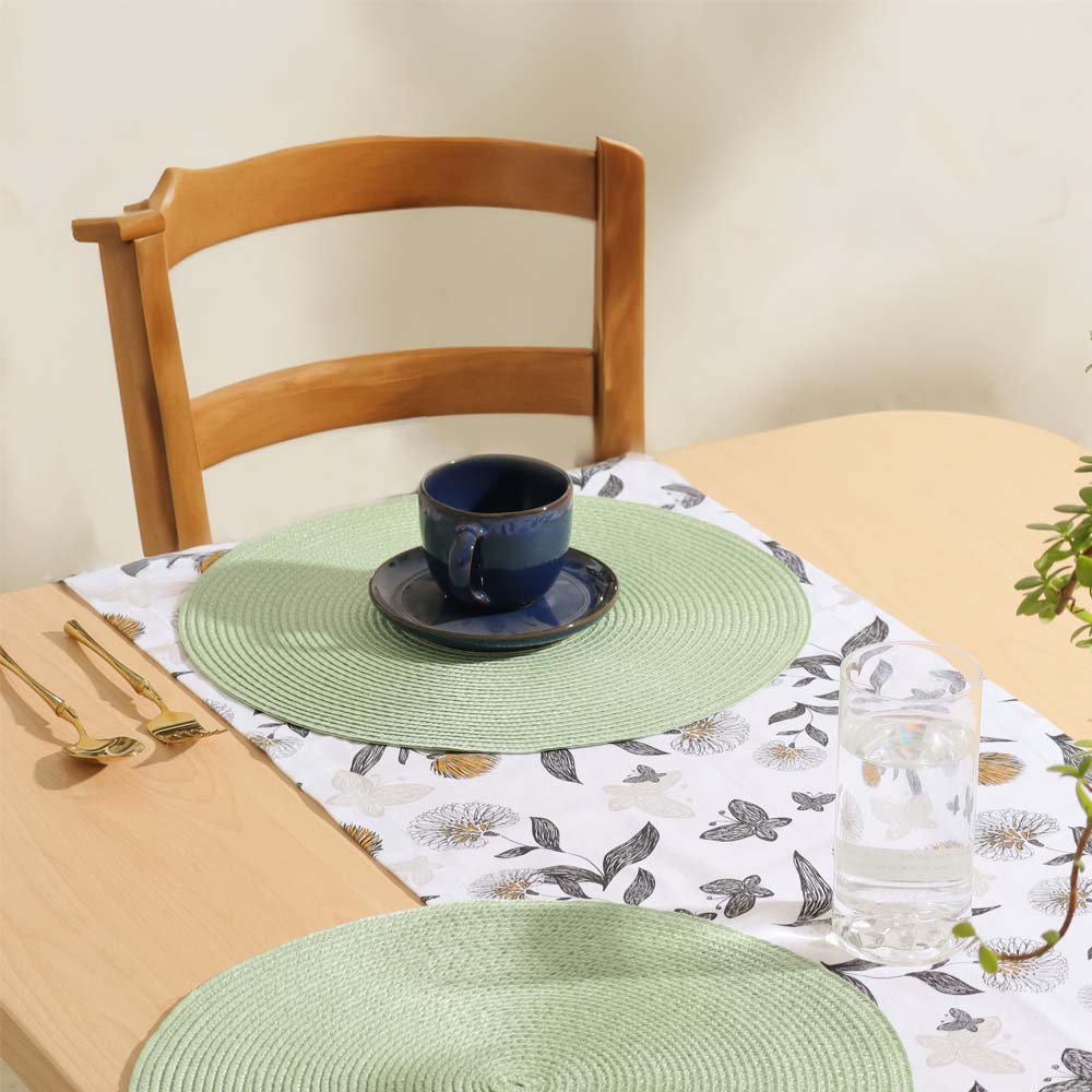 Bueno Round Placemats, Set of 4 - Sage - Image 2
