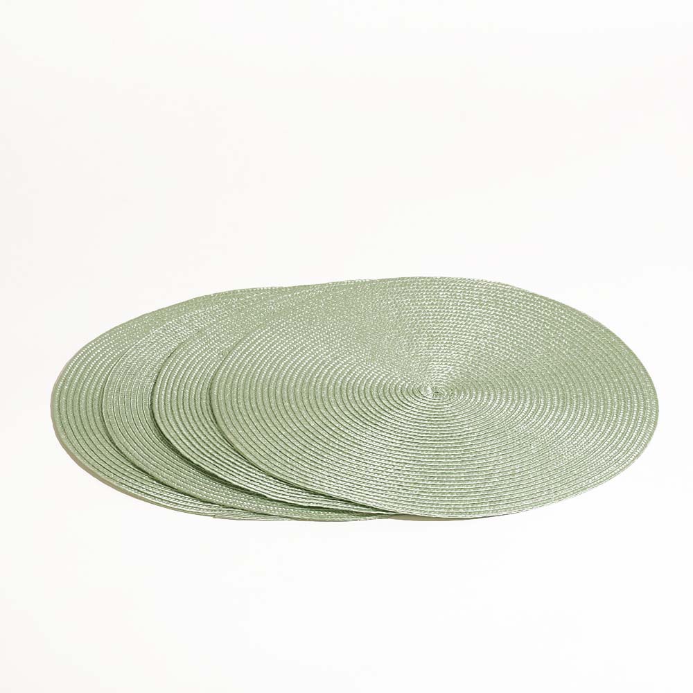 Bueno Round Placemats, Set of 4 - Sage - Image 3
