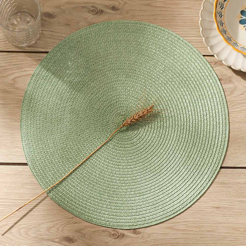 Bueno Round Placemats, Set of 4 - Sage - Image 4