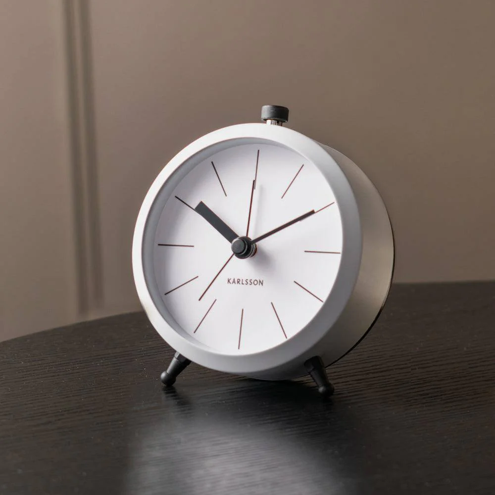 Button Alarm Clock - Matte White - Image 4