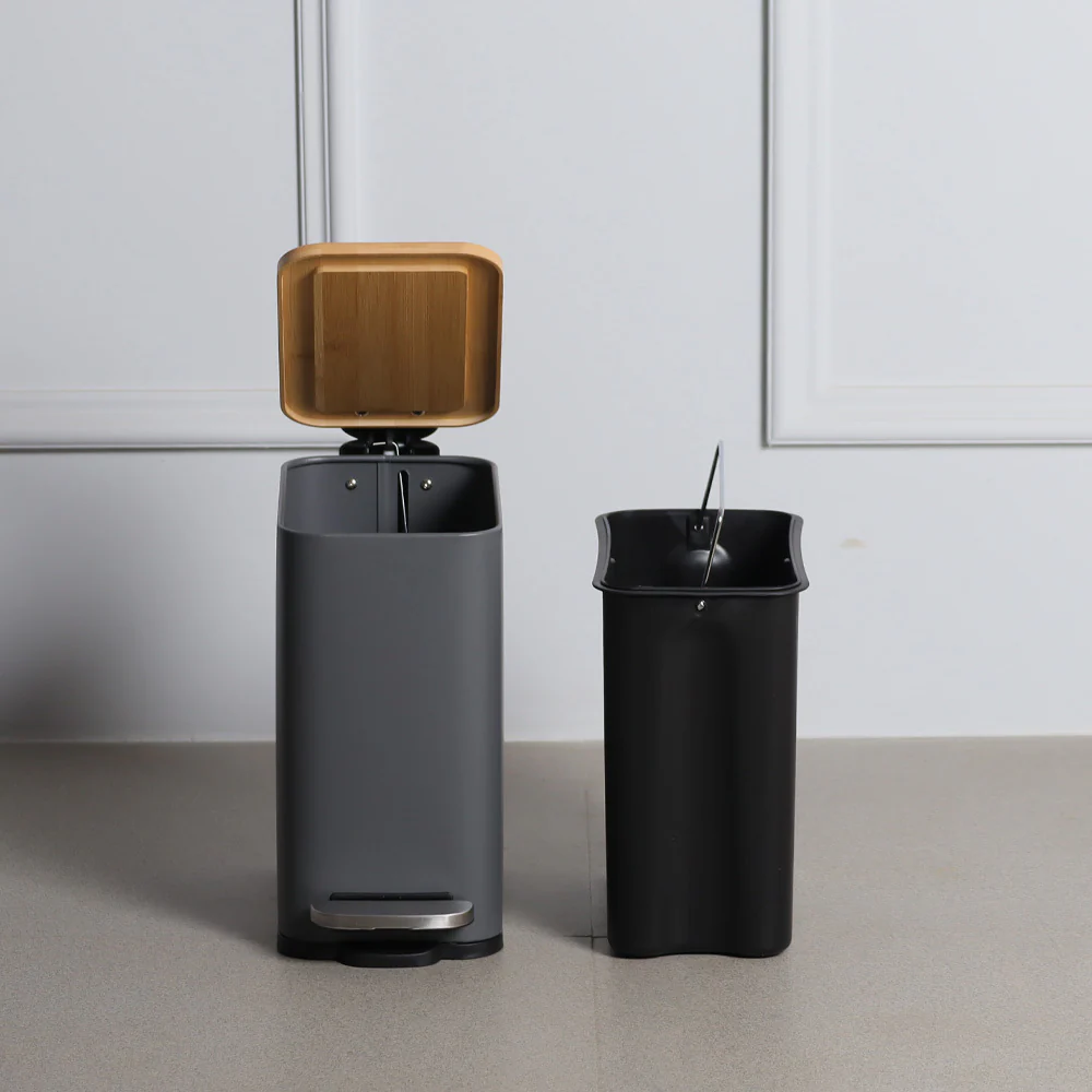 Cade Rectangular Pedal Waste Bin 5L - Charcoal - Image 6
