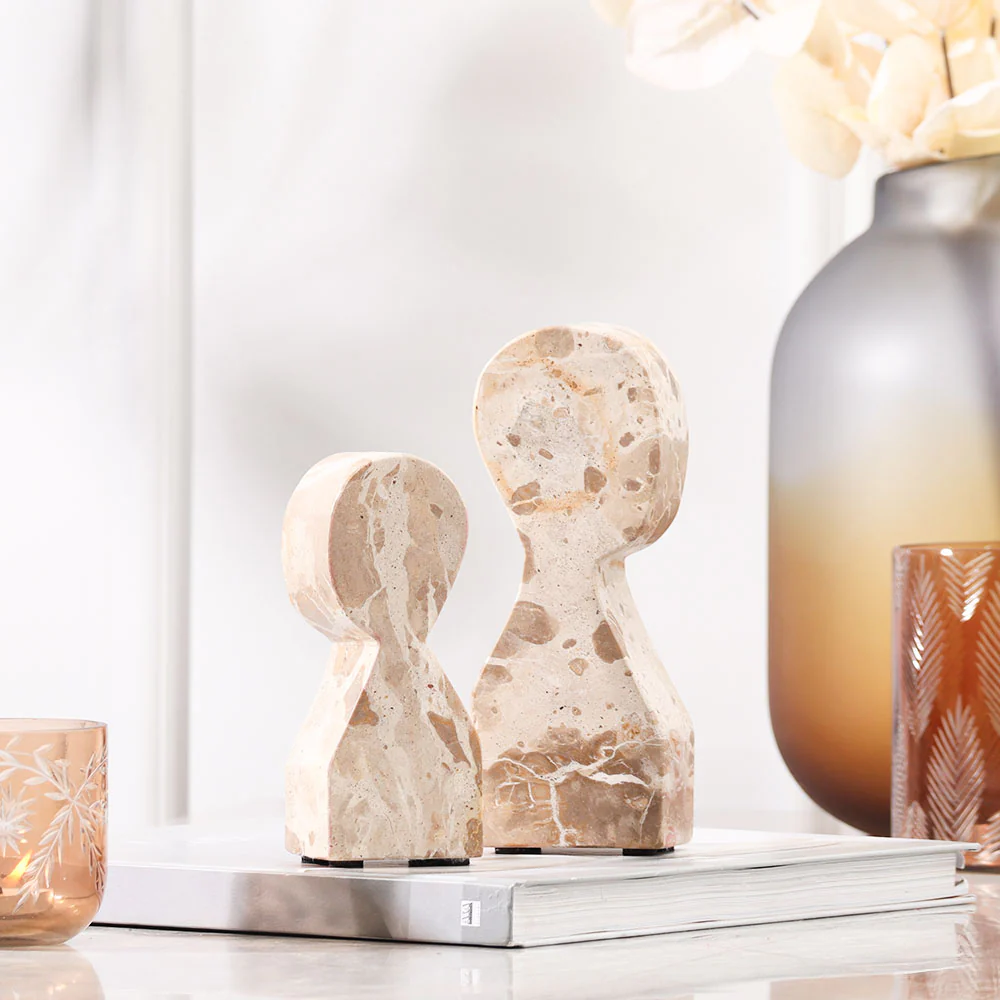 Cadence Marble Bookends, Set of 2 - Sandstone - Image 4
