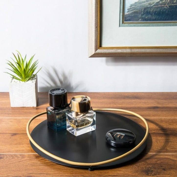 Cadence Vanity Tray - Black Gold