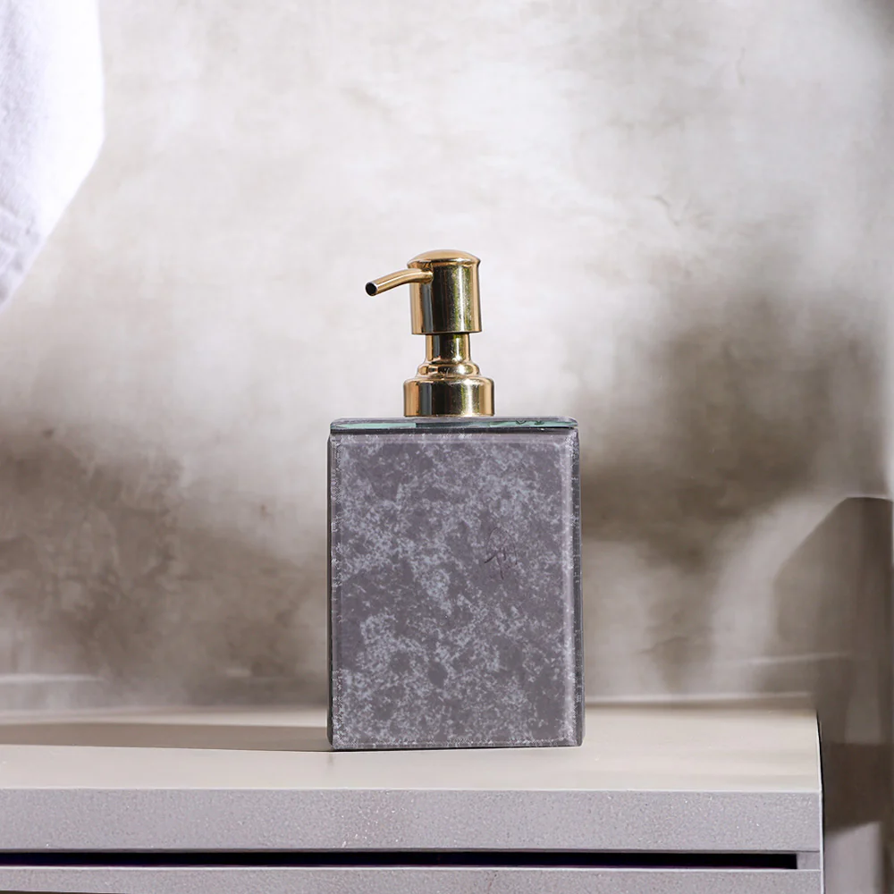 Cala Glass Soap Dispenser - Dark Grey - Image 4