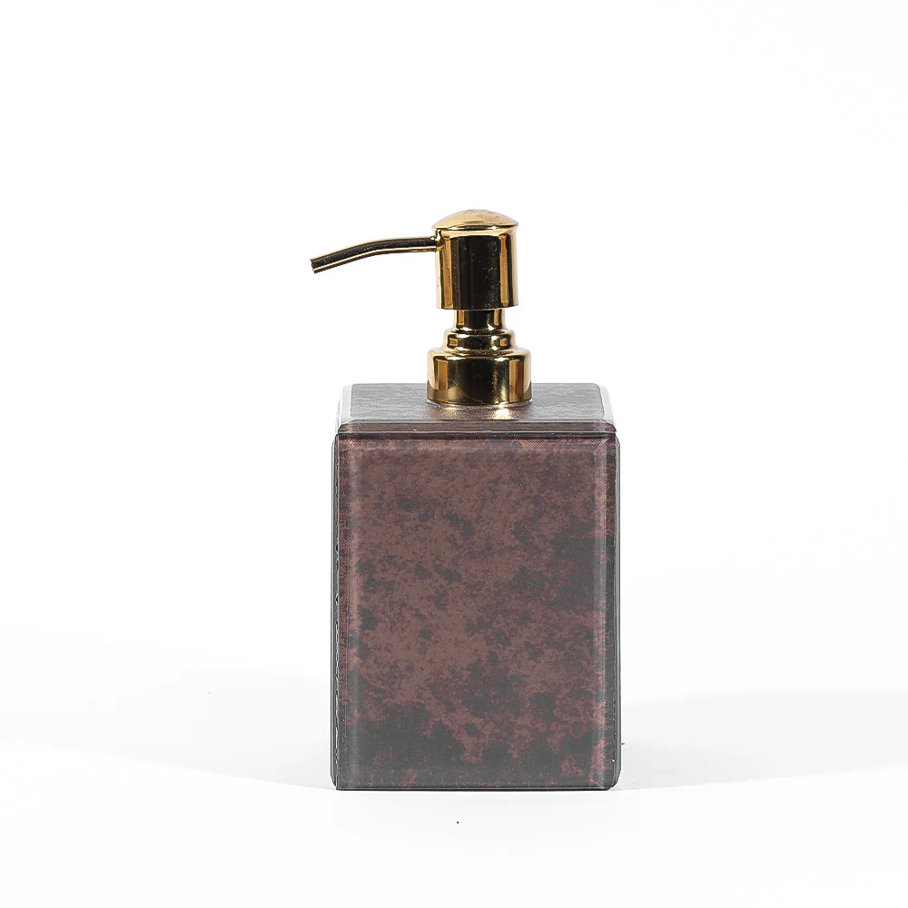 Cala Glass Soap Dispenser - Walnut - Image 3