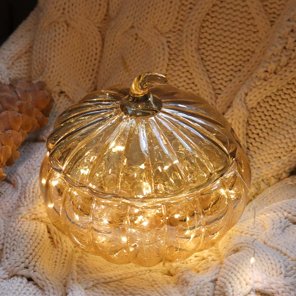 Calabaza Glass Storage Jar - Honey Gold - Image 4