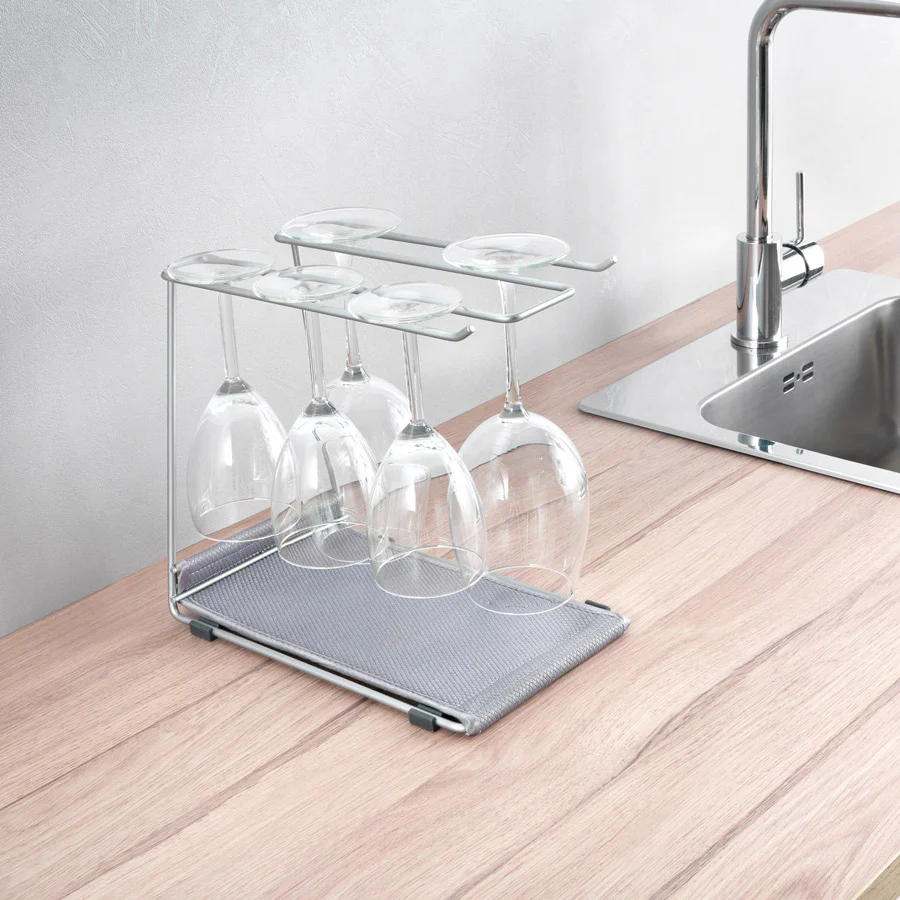 Calix Stems and Cups Drainer - Metallic Grey - Image 2