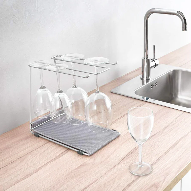 Calix Stems and Cups Drainer - Metallic Grey - Image 6