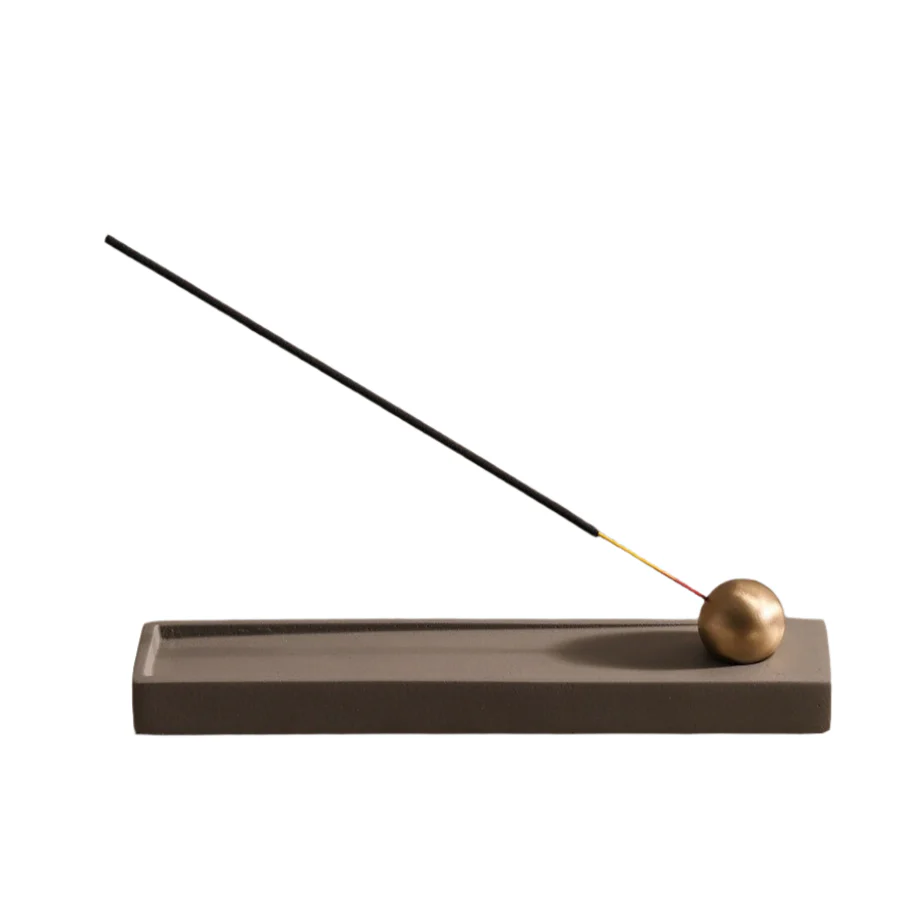 Calm Metal & Concrete Incense Holder - Grey - Image 6