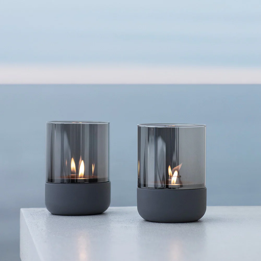 Calma Tealight Hurricane Small - Steel Grey - Image 2