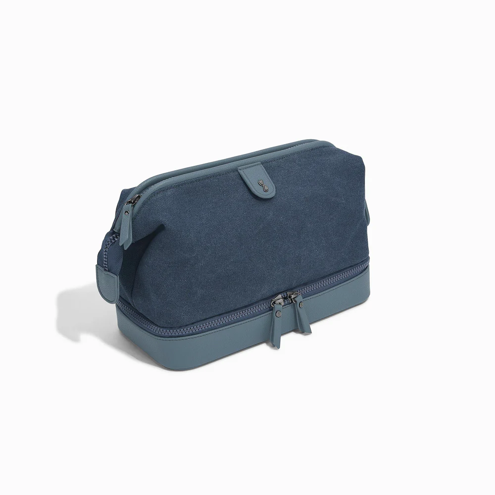 Canvas Washbag Large - Blue - Image 2