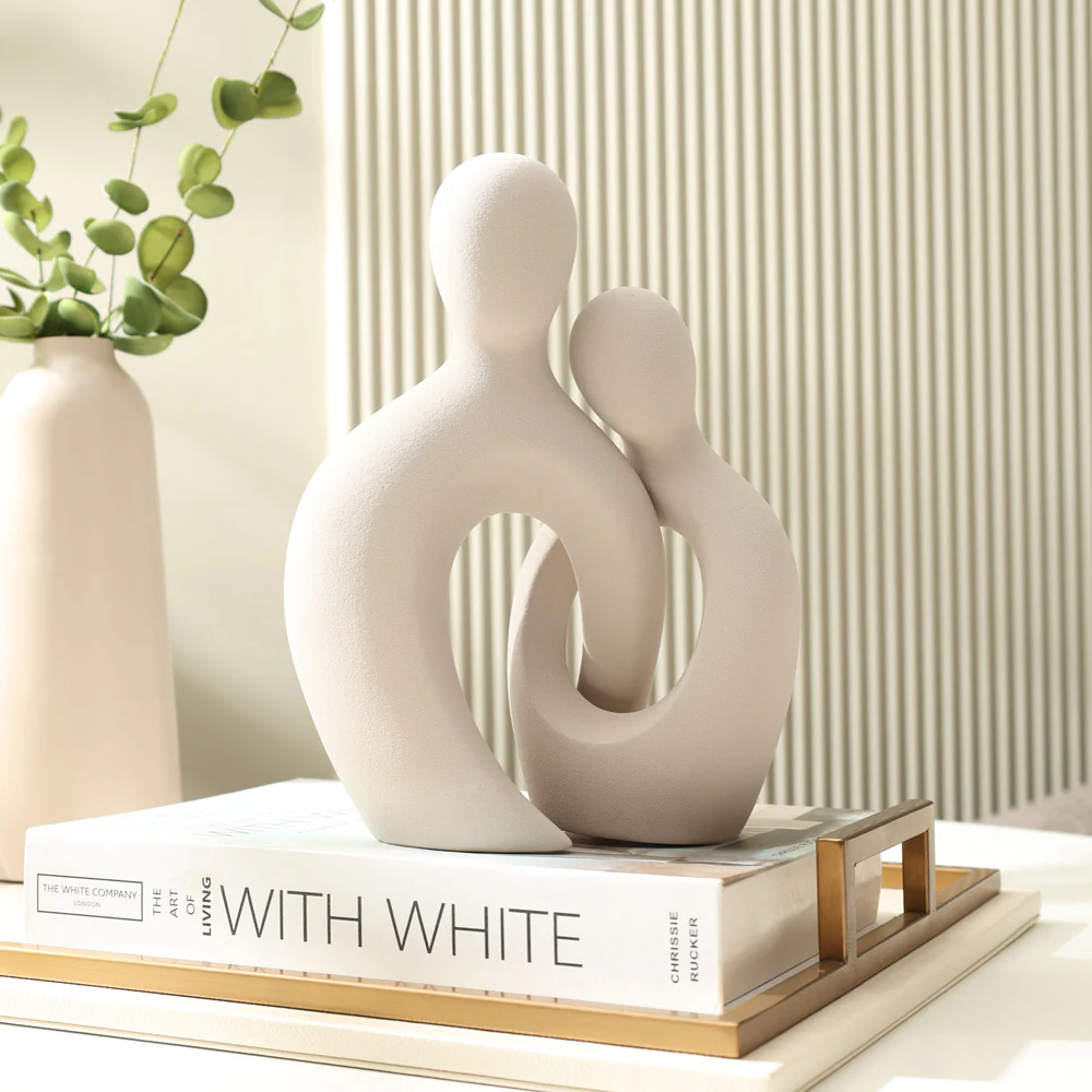 Carino Decorative Sculpture, Set of 2 - Grey