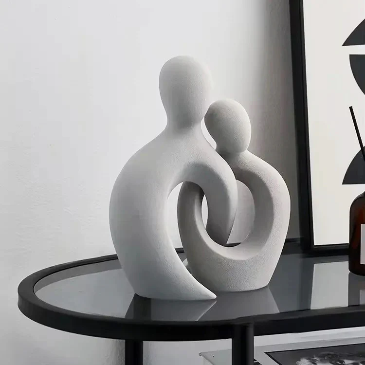 Carino Decorative Sculpture, Set of 2 - Grey - Image 3