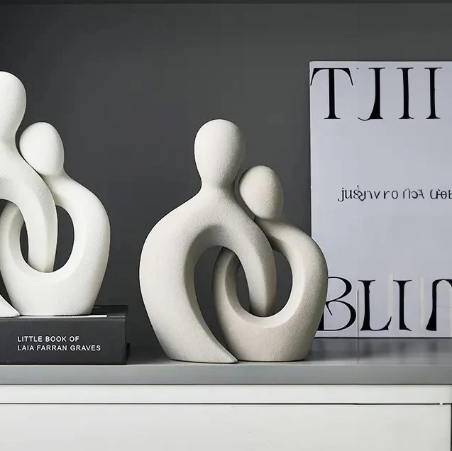 Carino Decorative Sculpture, Set of 2 - Grey - Image 6