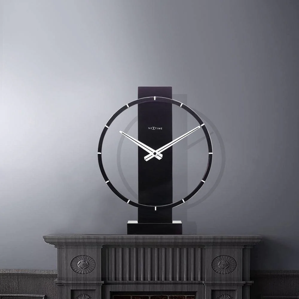 Carl Wooden Table Clock - Black - Image 7