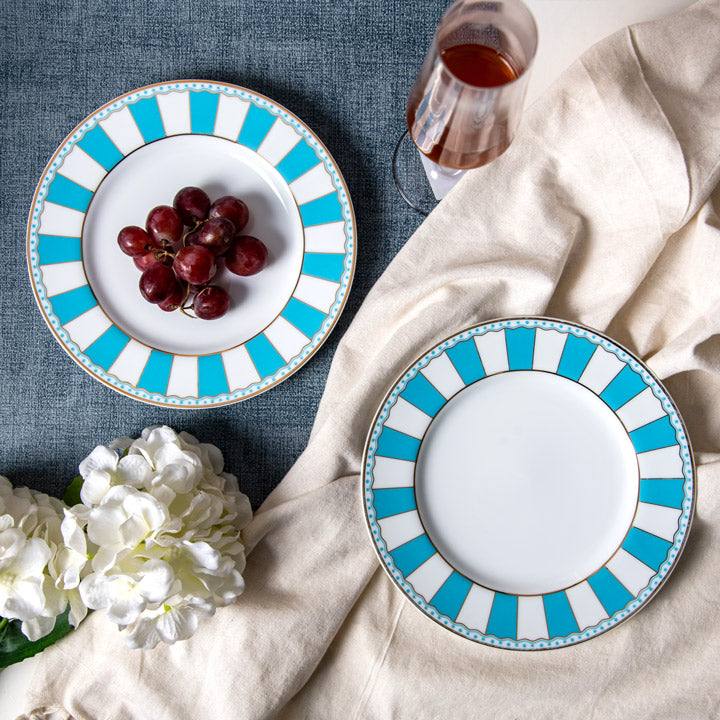 Carnivale Quarter Plates, Set of 2 - Light Blue - Image 4