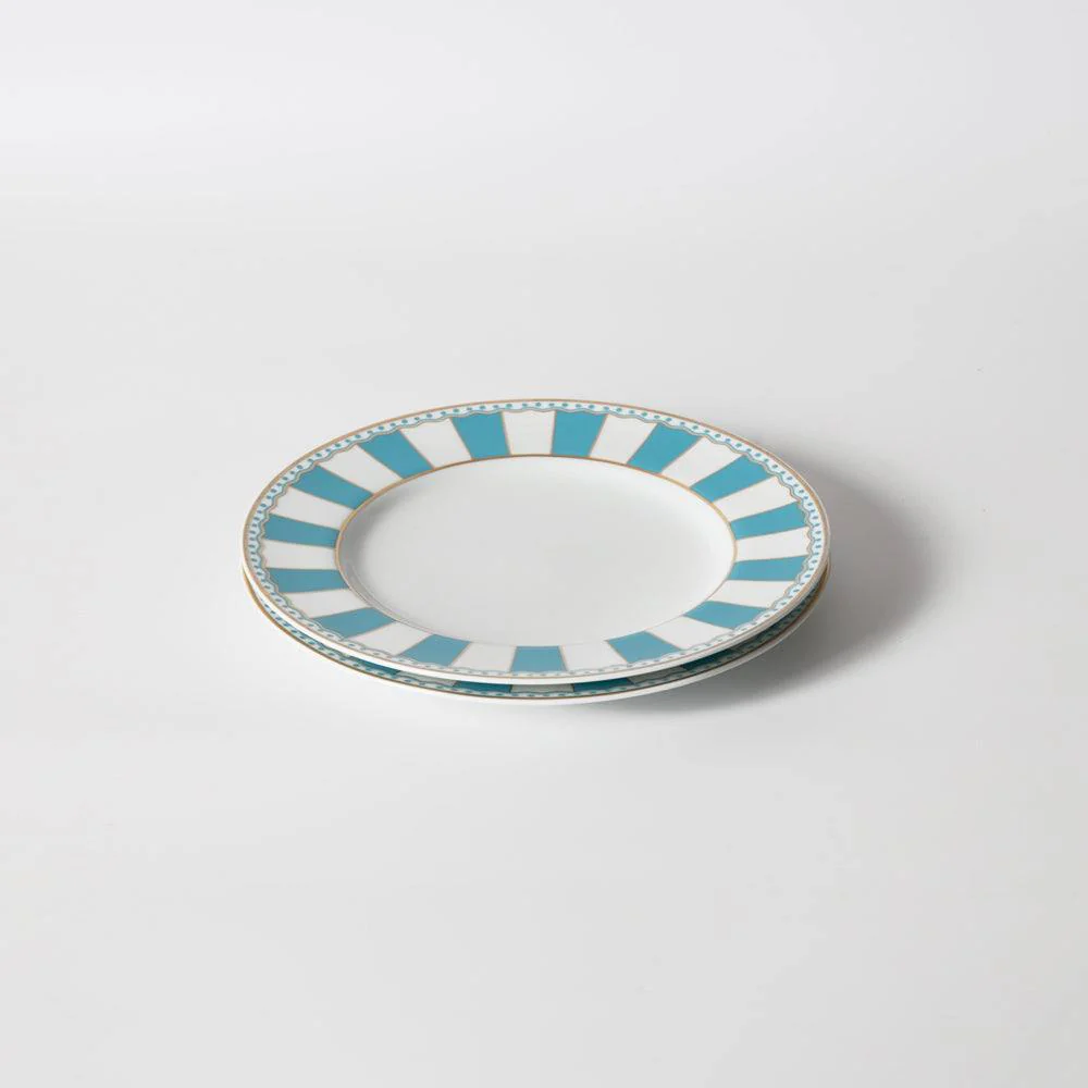Carnivale Quarter Plates, Set of 2 - Light Blue - Image 5