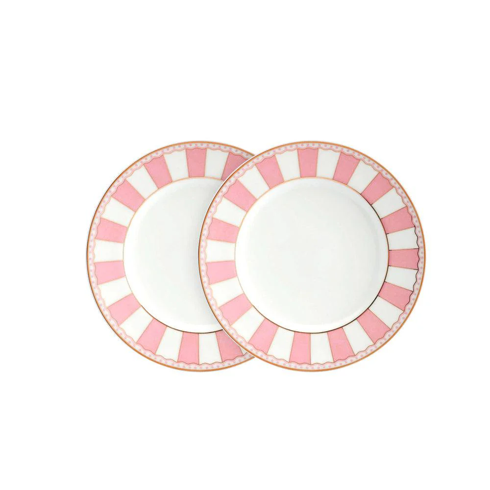 Carnivale Quarter Plates, Set of 2 - Pink - Image 3