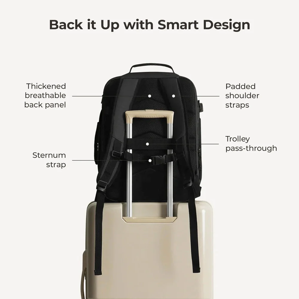 Carry-On Expandable Backpack Pro 38L - Black - Image 6