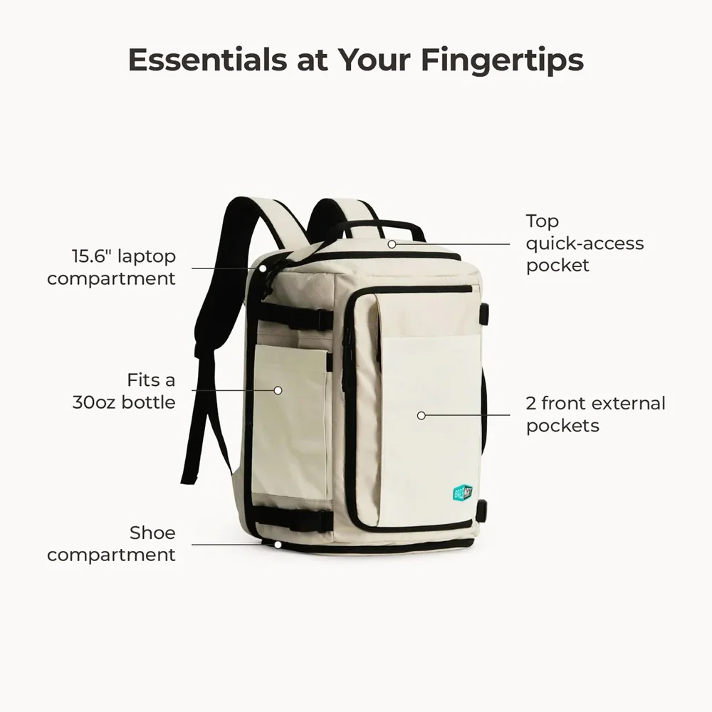 Carry-On Expandable Backpack Pro 38L - Oyster Beige - Image 4