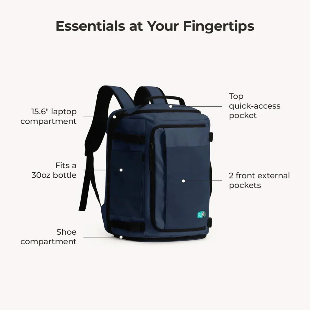 Carry-On Expandable Backpack Pro 38L - Shade Blue - Image 4