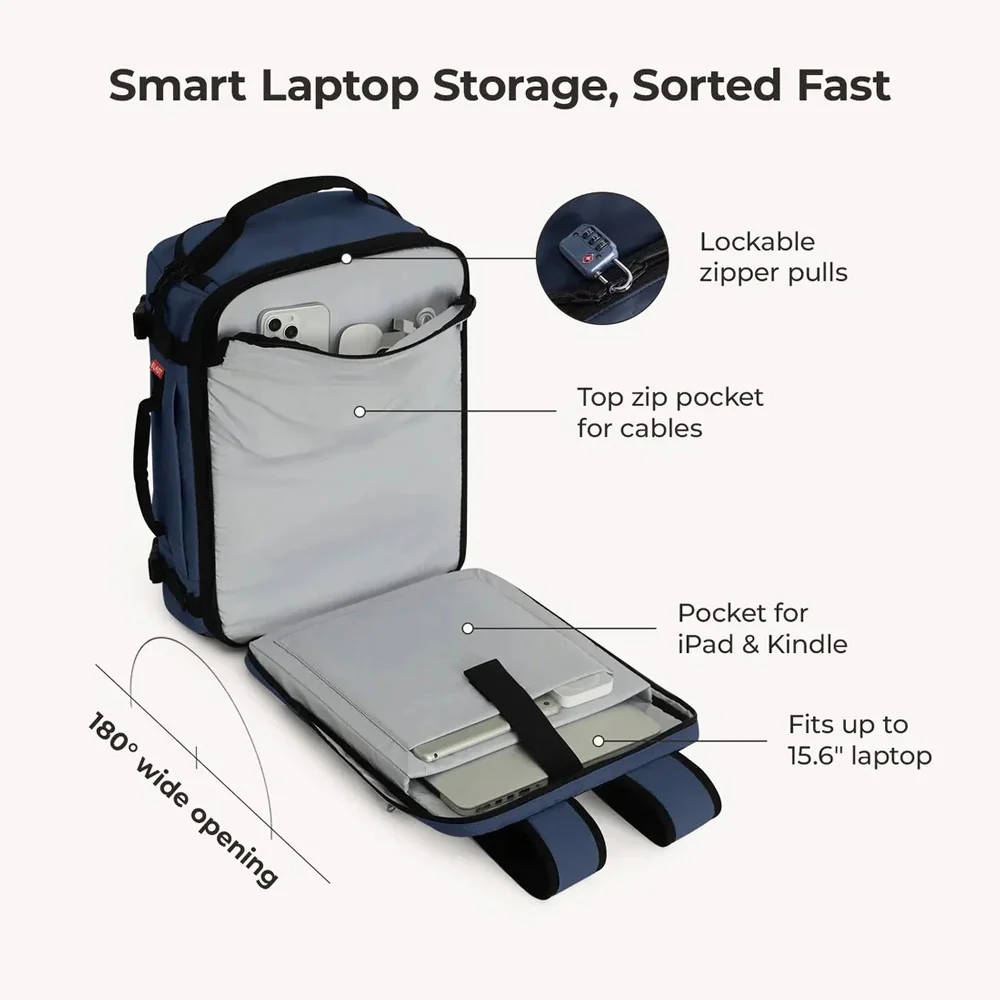 Carry-On Expandable Backpack Pro 38L - Shade Blue - Image 7