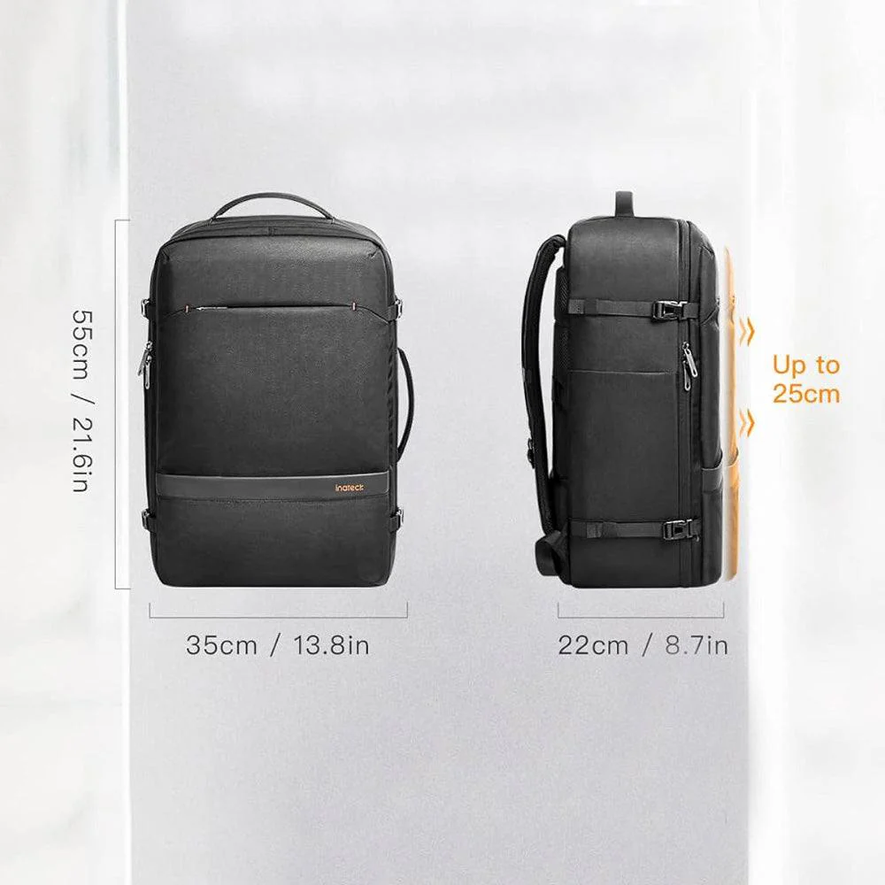 Carry On Travel Backpack 42L - Black - Image 5