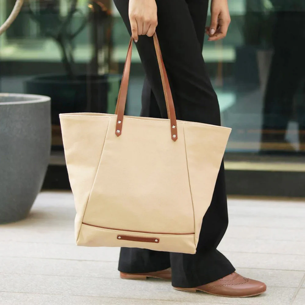 Carryall Tote Bag - Beige - Image 2