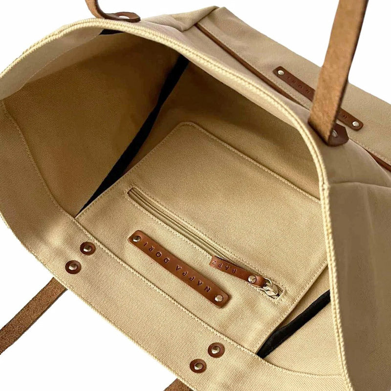 Carryall Tote Bag - Beige - Image 5