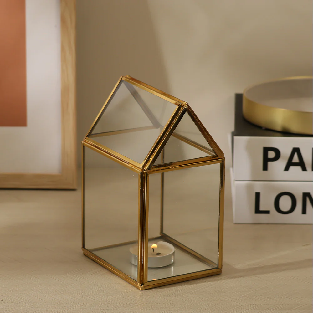 Casa Glass Tealight Holder Small - Gold - Image 5