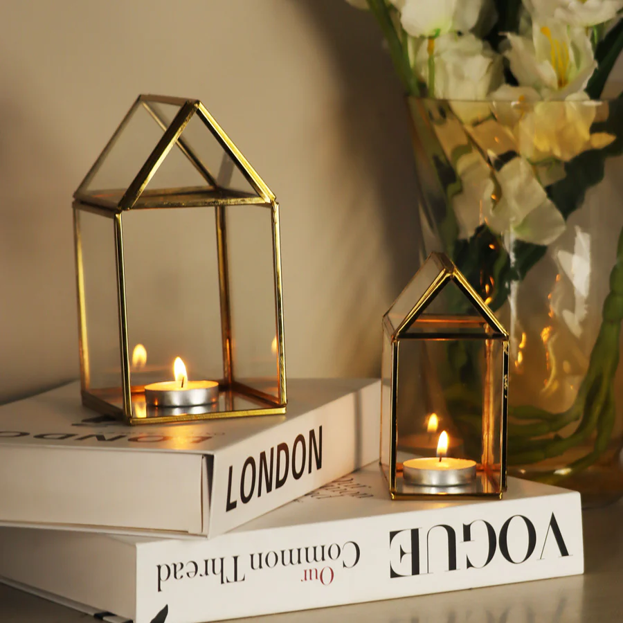 Casa Glass Tealight Holder Small - Gold - Image 6