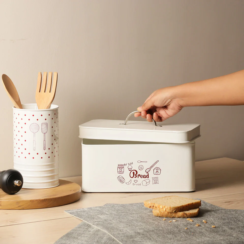 Casa Metal Bread Box - White - Image 6