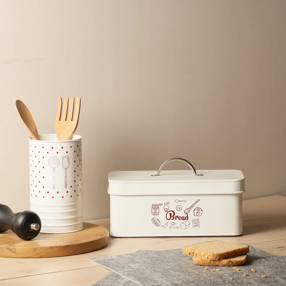 Casa Metal Bread Box - White - Image 9