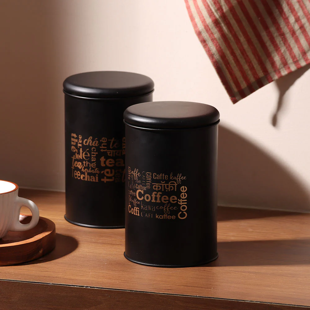 Casa Metal Coffee Storage Jar - Black - Image 4